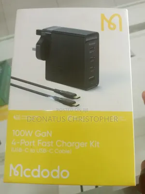 McDodo 100w Gan 4-Port Fast Charger Kit  Power in Every Port!