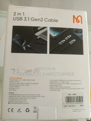 2-in-1 Usb 3.1 Gen 2 Cable Fast, Smart Durable