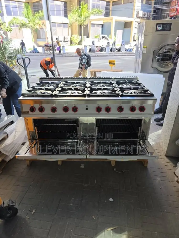 8 Burners Commercial Gas Range Cooker With Gas Oven