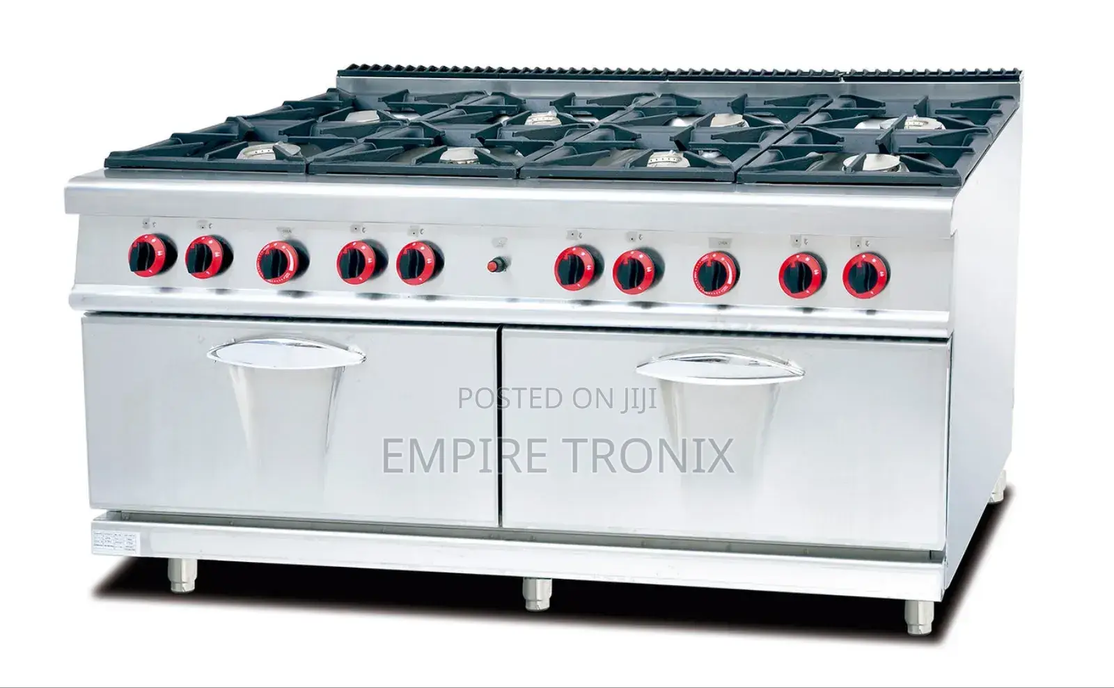 Wg-Gh-987aa – 8-Burner Gas Range With Oven – Commercial LPG