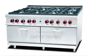 Wg-Gh-987aa – 8-Burner Gas Range With Oven – Commercial LPG
