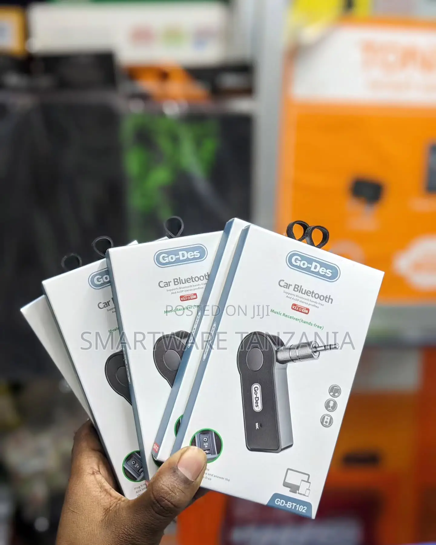 Go-Des Car Bluetooth Music Receiver: Hands-Free Calling Audio