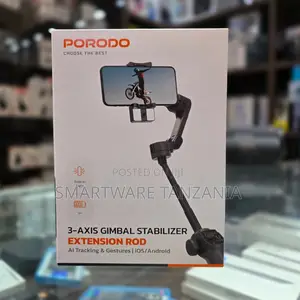 Porodo 3-Axis Gimbal Stabilizer With an Extension Rod