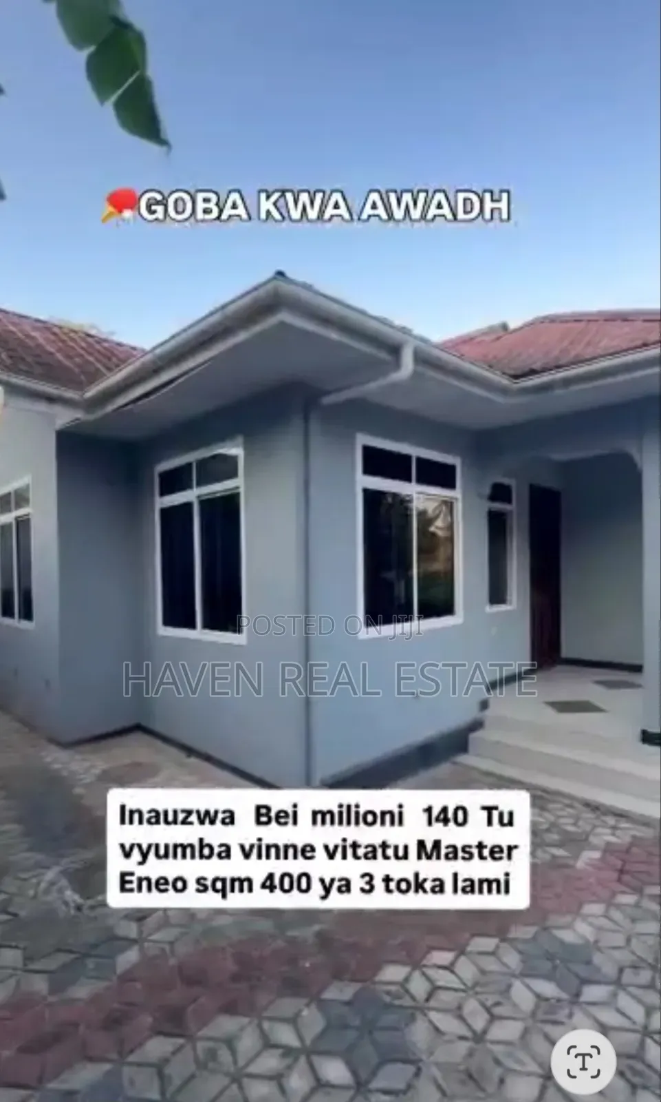 4bdrm House in Goba for sale