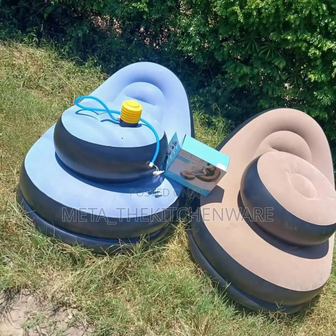 Inflatable Air Sofa With Foot Rest Cushion Lounge Chair