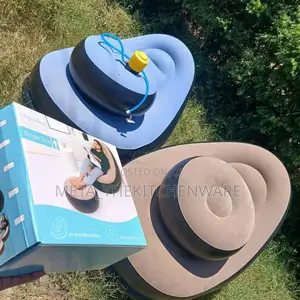 Inflatable Air Sofa With Foot Rest Cushion Lounge Chair