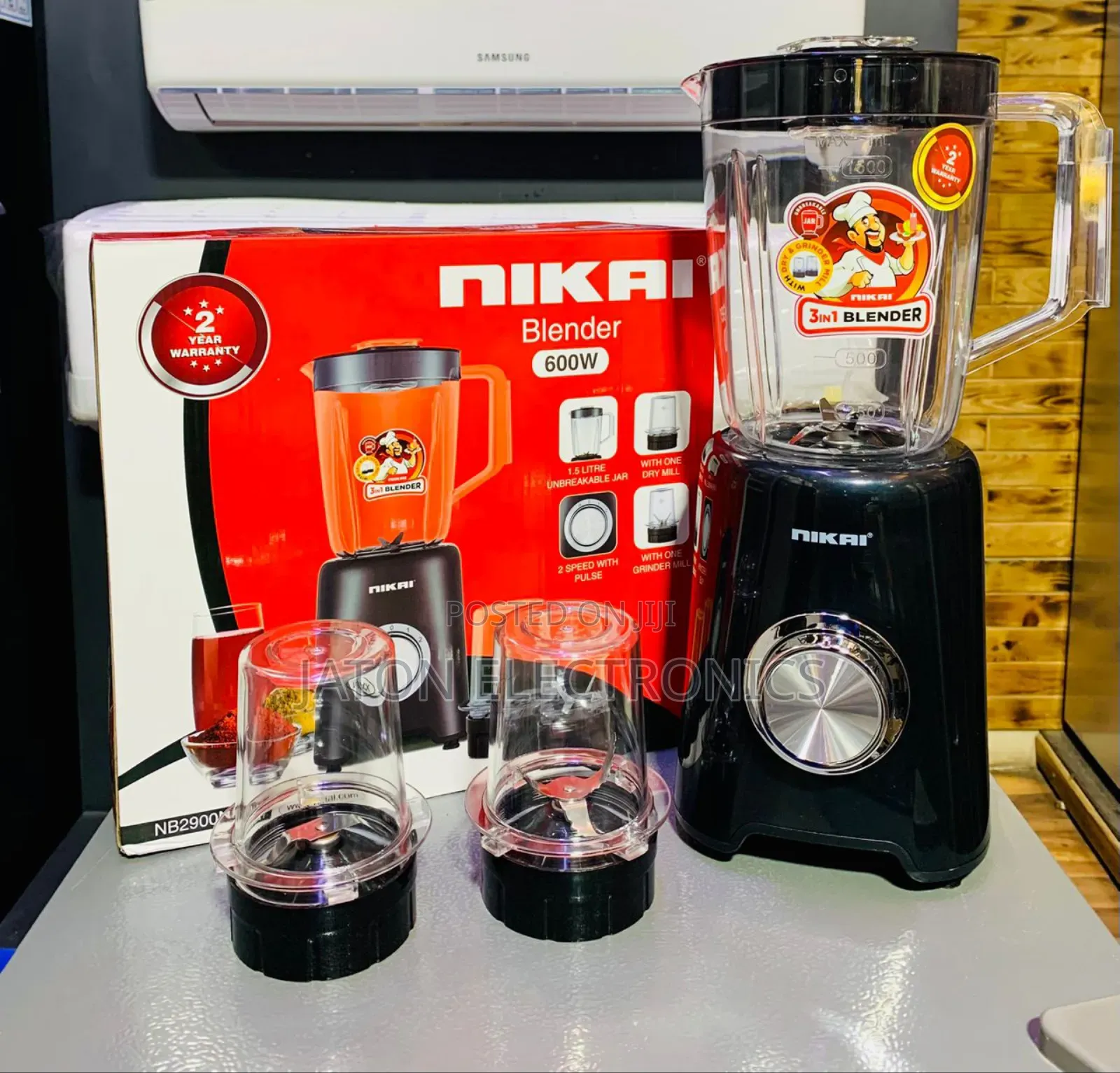 Nikai Heavy Duty Blender 3 in 1 600watts