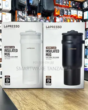 Lèpresso Thermo Flask Insulated Mug, 900ml Steel Straw