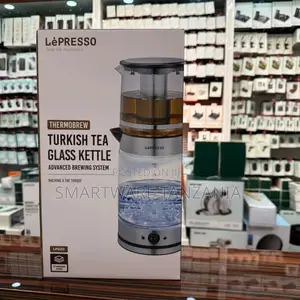 Lepresso Turkish Tea Glass Kettle, 1.2l Teapot Capacity, 1.8l Kettle