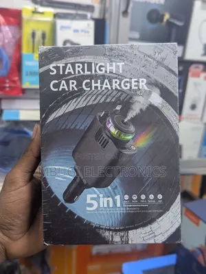 Starlight 5 in 1 Car Charger - Deco Light, Diffuser, Fast Charging