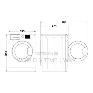 Ariston Washing Machine, Front Load 9kg Washer 6kg Dryer Ndb96 S GCC