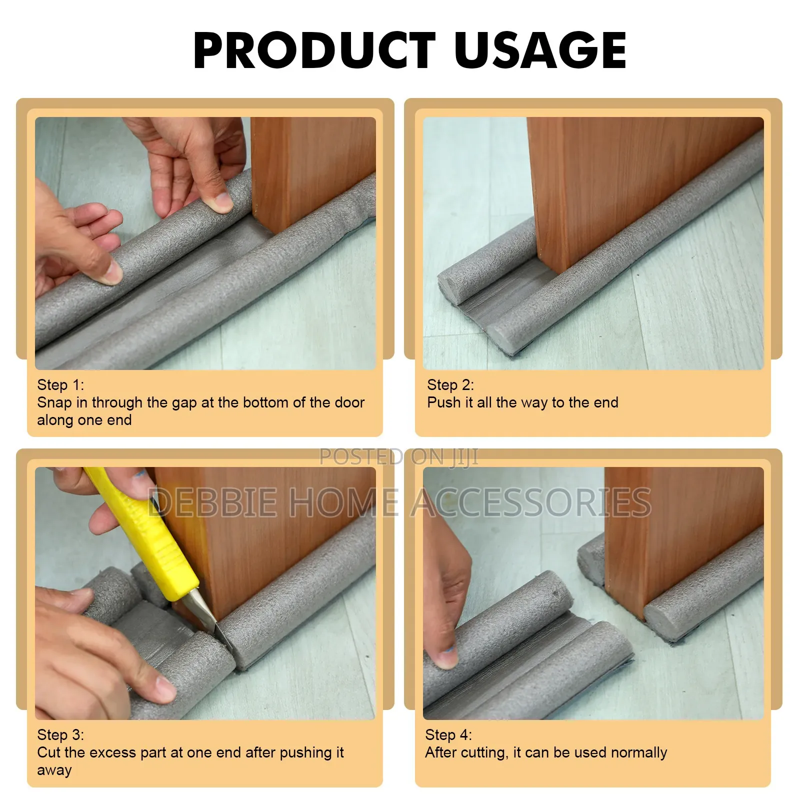 Door Bottom Sealing Strip(Rubber Ya Kuzuia Wadudu)