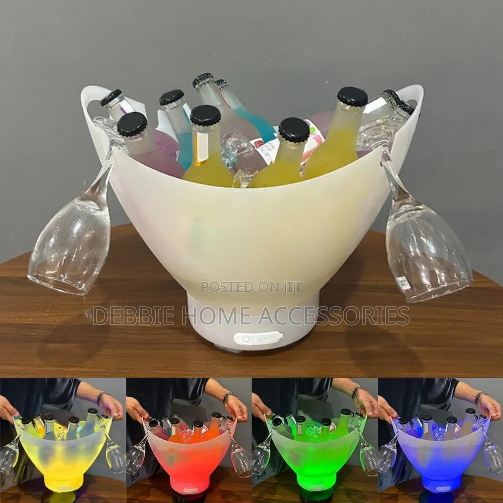 Slivers Crist Led Speaker Ice Bucket.-7l
