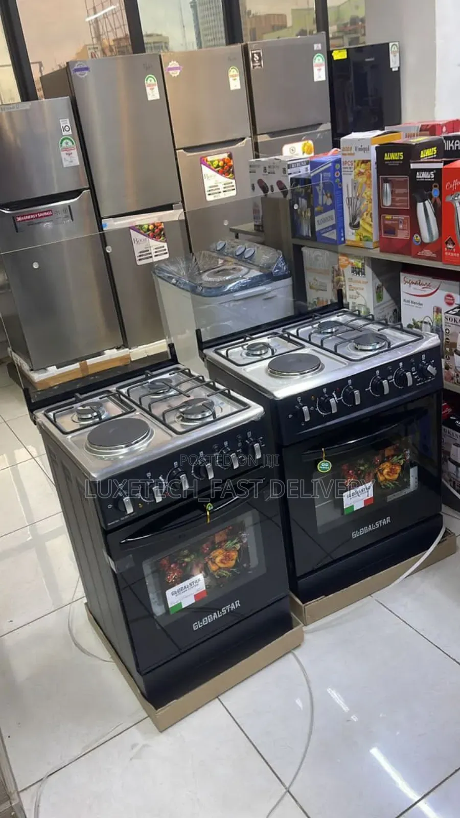 Globalstar Cooker With Oven 60×60 (3 Gas + 1 Electric Burner)