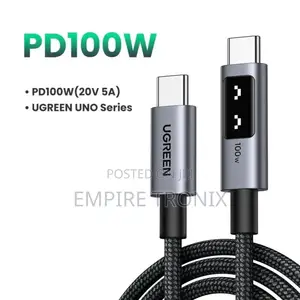 Ugreen Uno Usb-C to Usb-C Cable 100w With Smart Led Display 3m