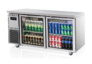Under-Counter Two-Glass-Door Refrigerator 1.5 Metre Long