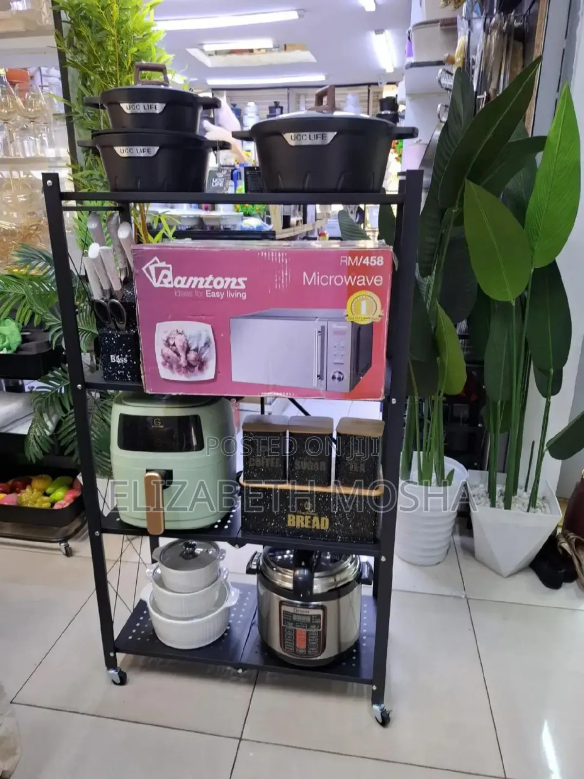 Carbon Coated Folding Kitchen Shelves*