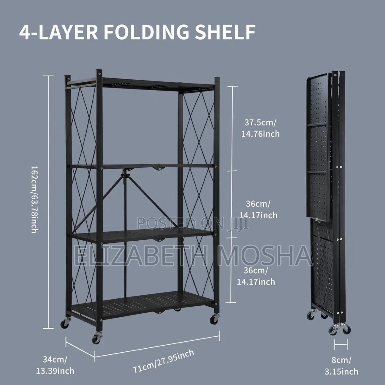 Carbon Coated Folding Kitchen Shelves*