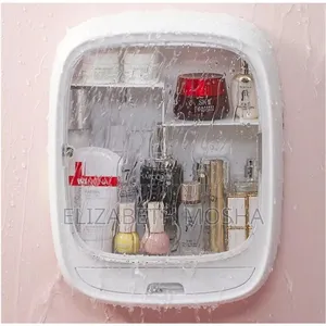 *#Nayasa Oval Bath Cabinet — Plastic, Semi-Transparent Door