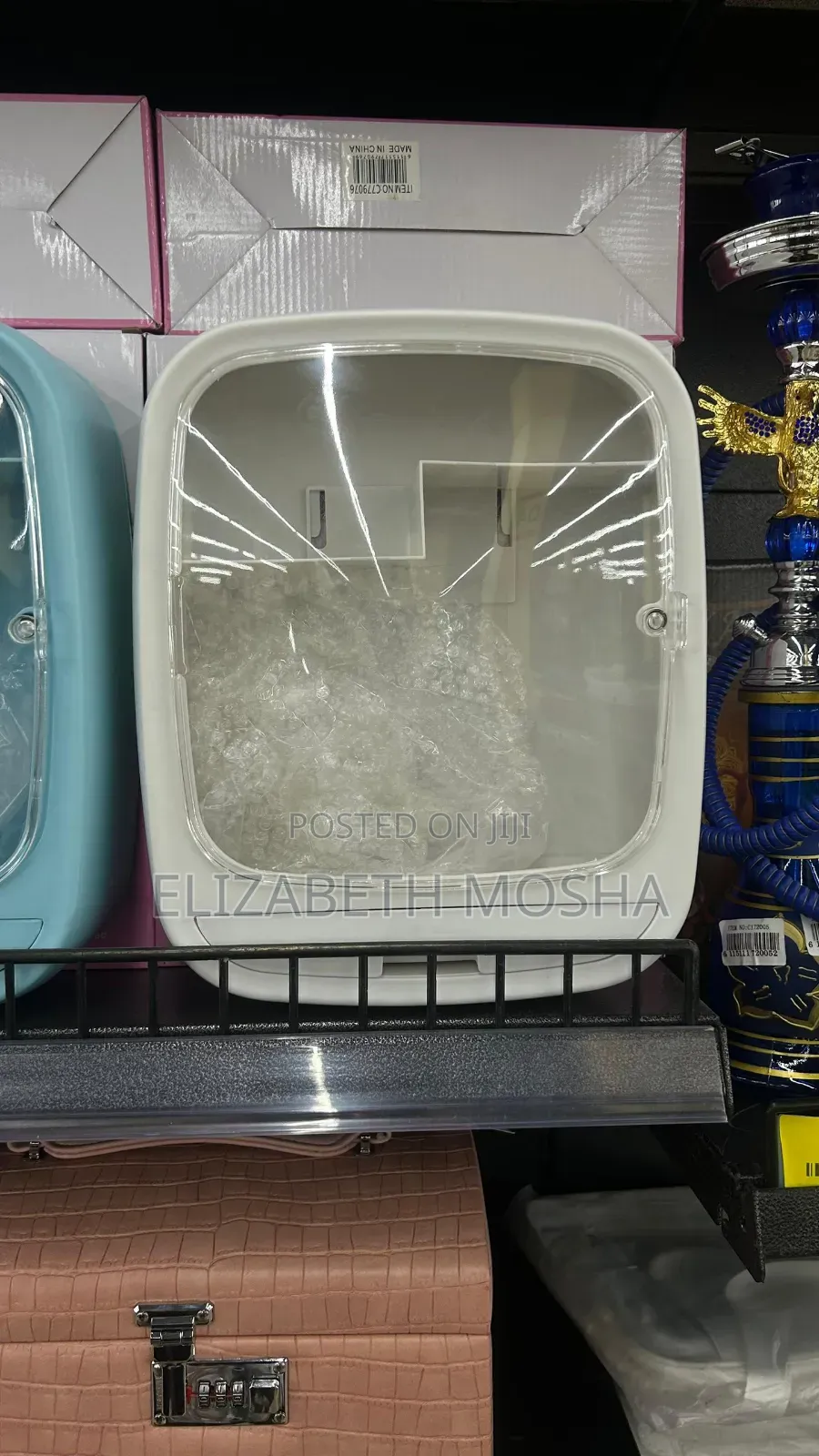 *#Nayasa Oval Bath Cabinet — Plastic, Semi-Transparent Door
