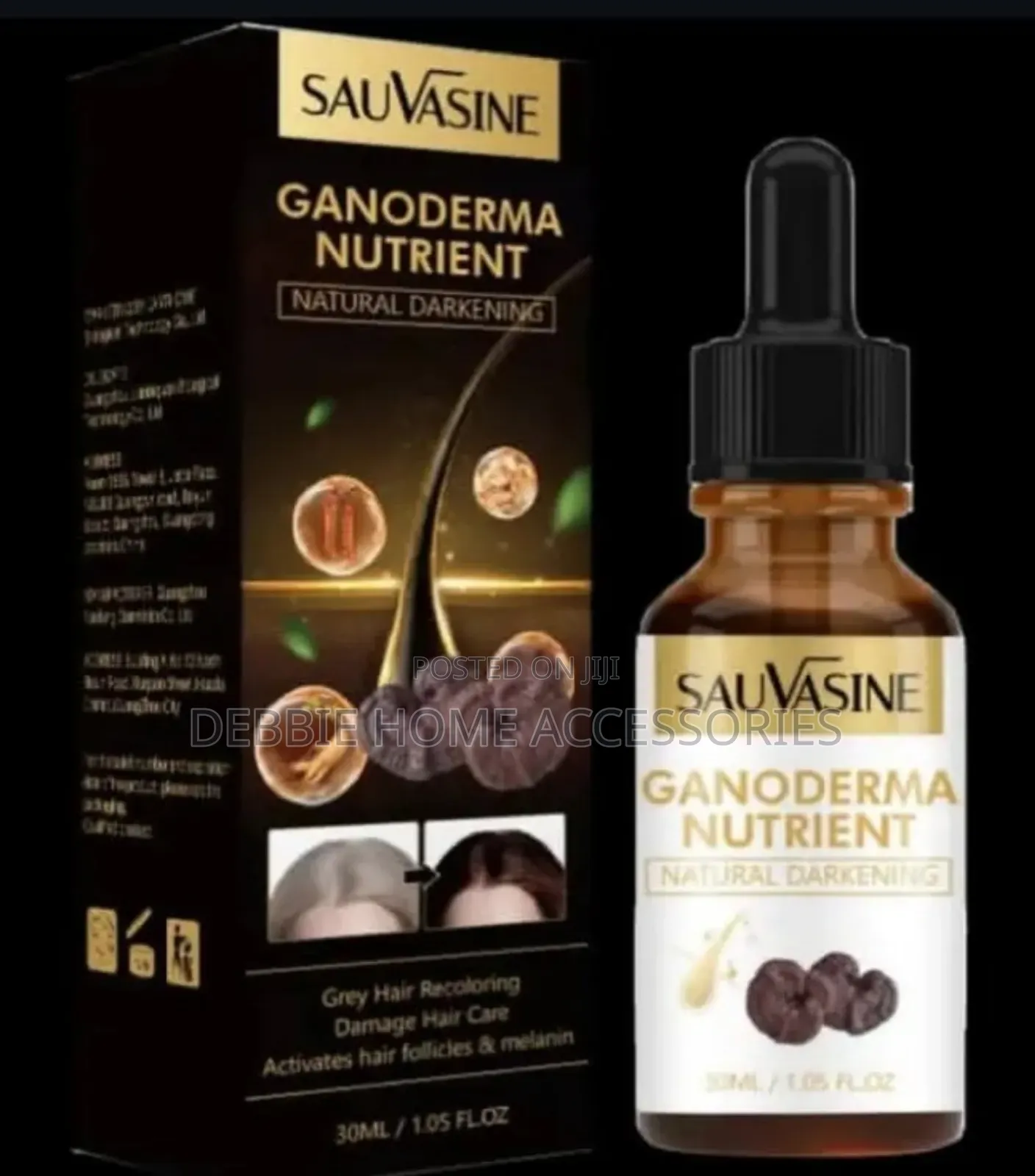 Sauvasine Ganoderma Nutrient Natural Darkening Hair Serum