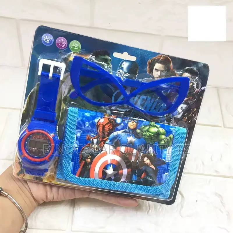 Led Watch With Wallet Glasses