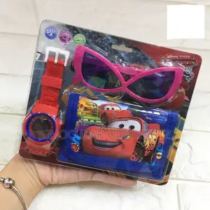 Led Watch With Wallet Glasses