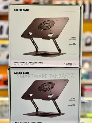 Green Lion Adjustable Laptop Stand With Quiet Cooling Fan