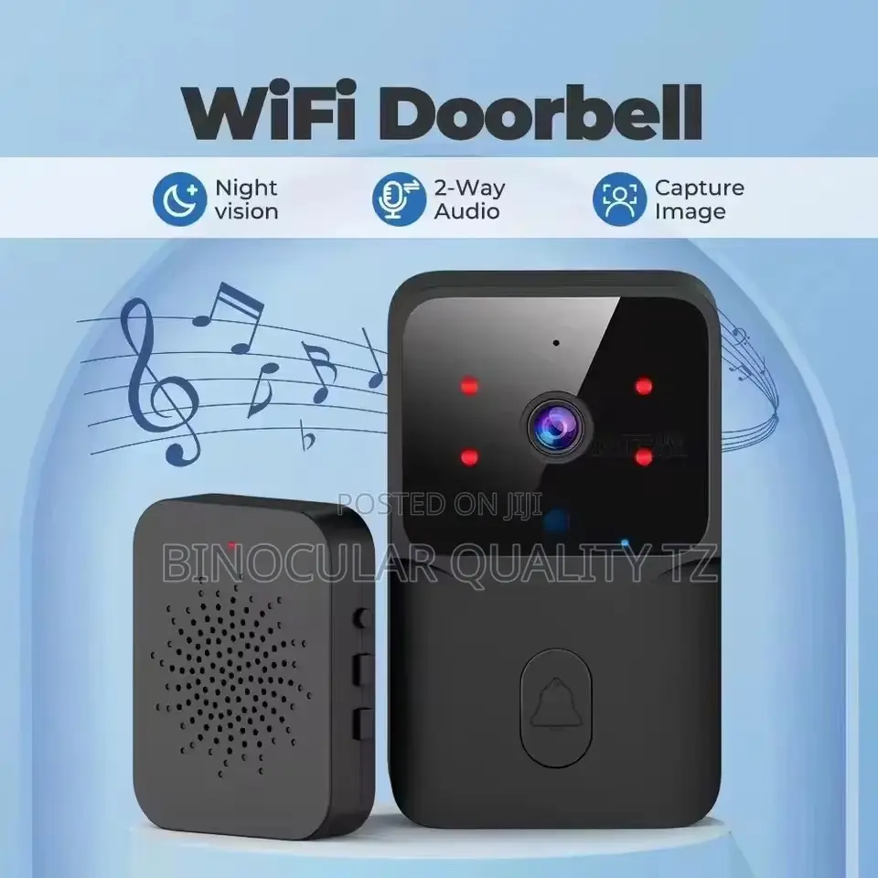Security Electronic Door Bell With Night Vision Color Camera