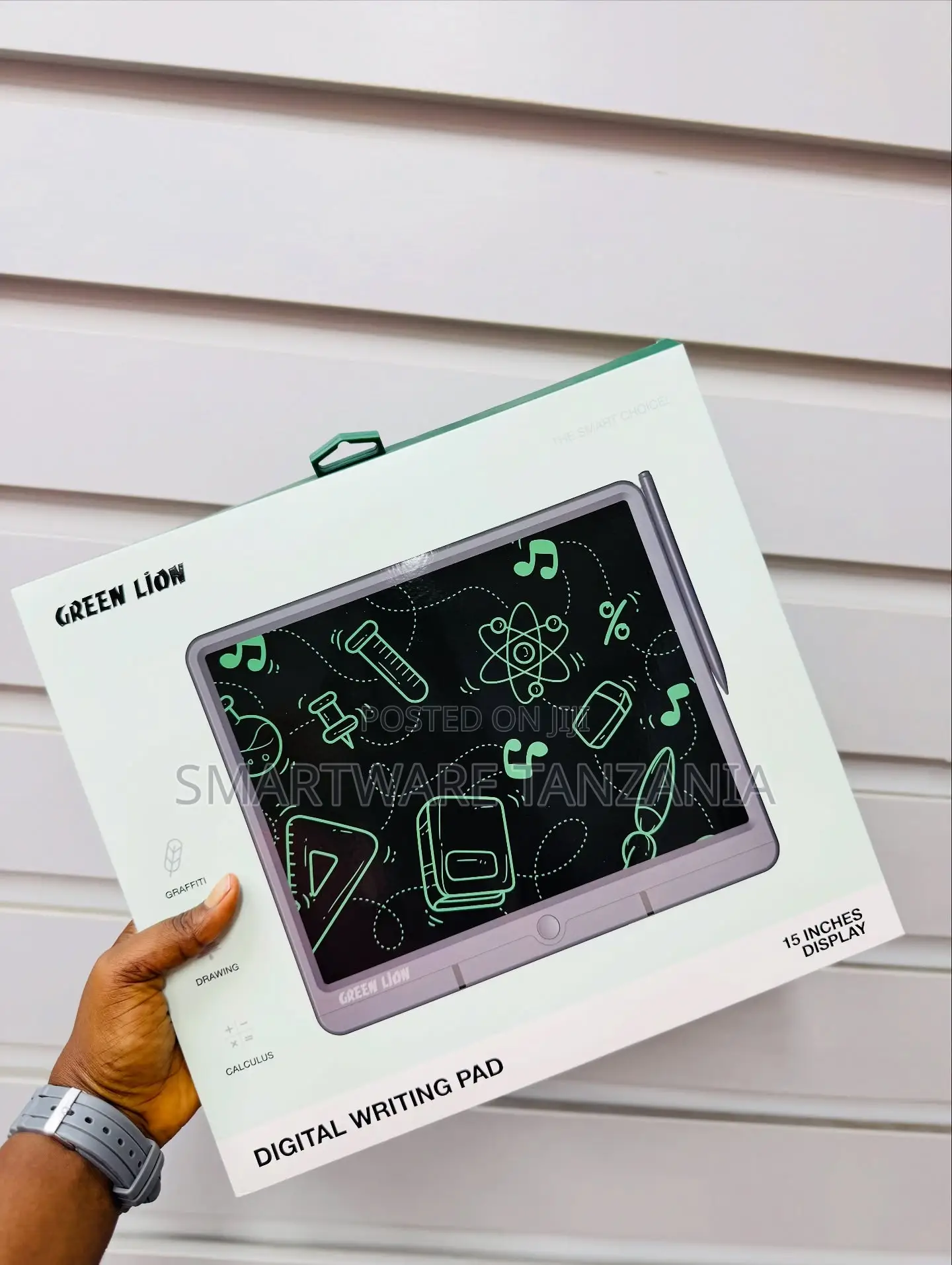 Green Lion Digital Writing Pad 15" Wide Display Screen, Kid-Friendly