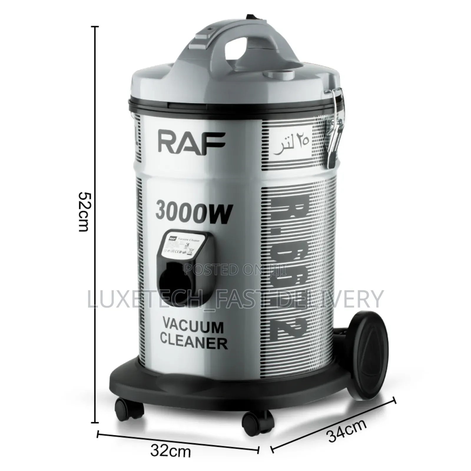 Raf 25l Vacuum Cleaner Wet and Dry 3000w