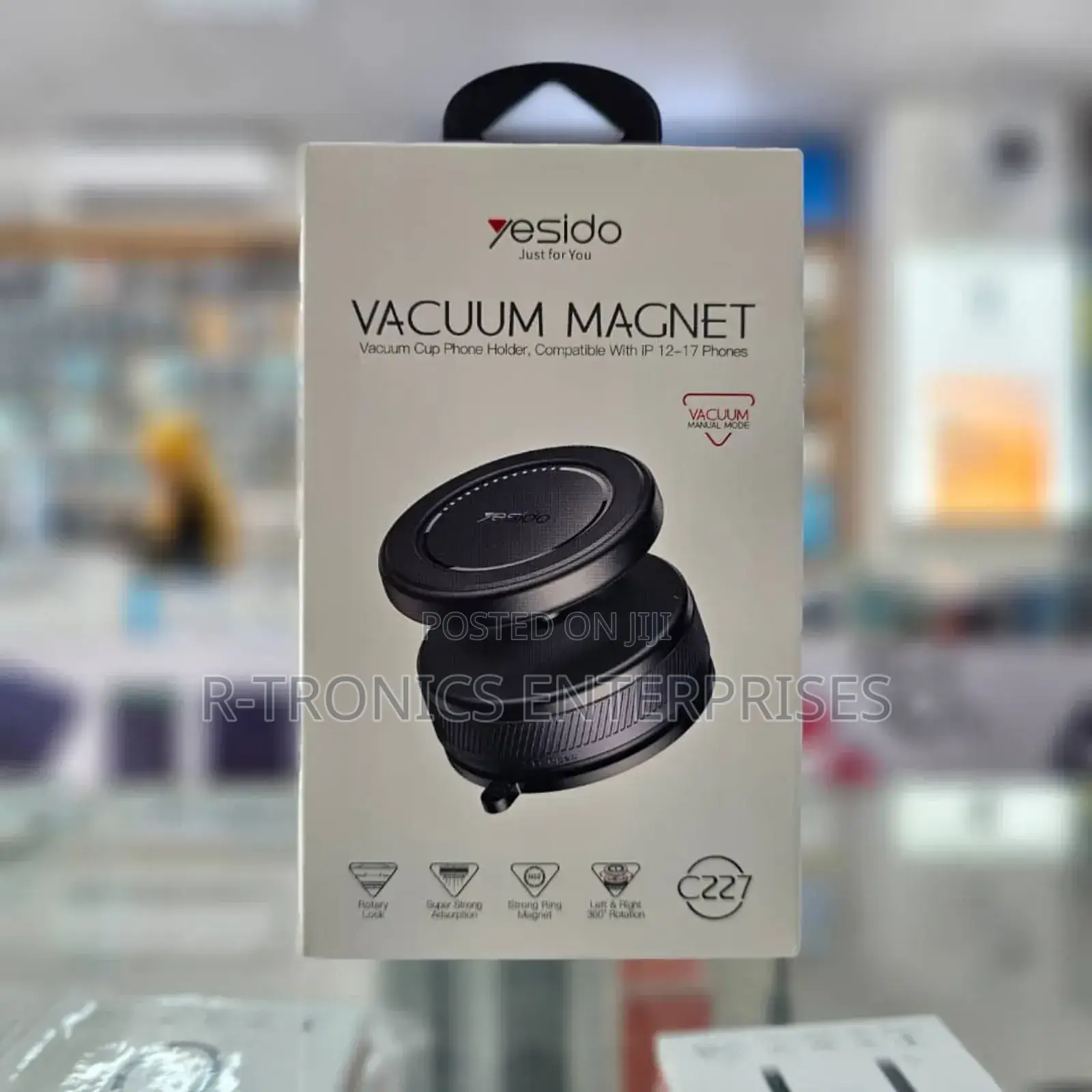 Yesido C227 Magnetic Vacuum Suction Cup Car Phone Holder