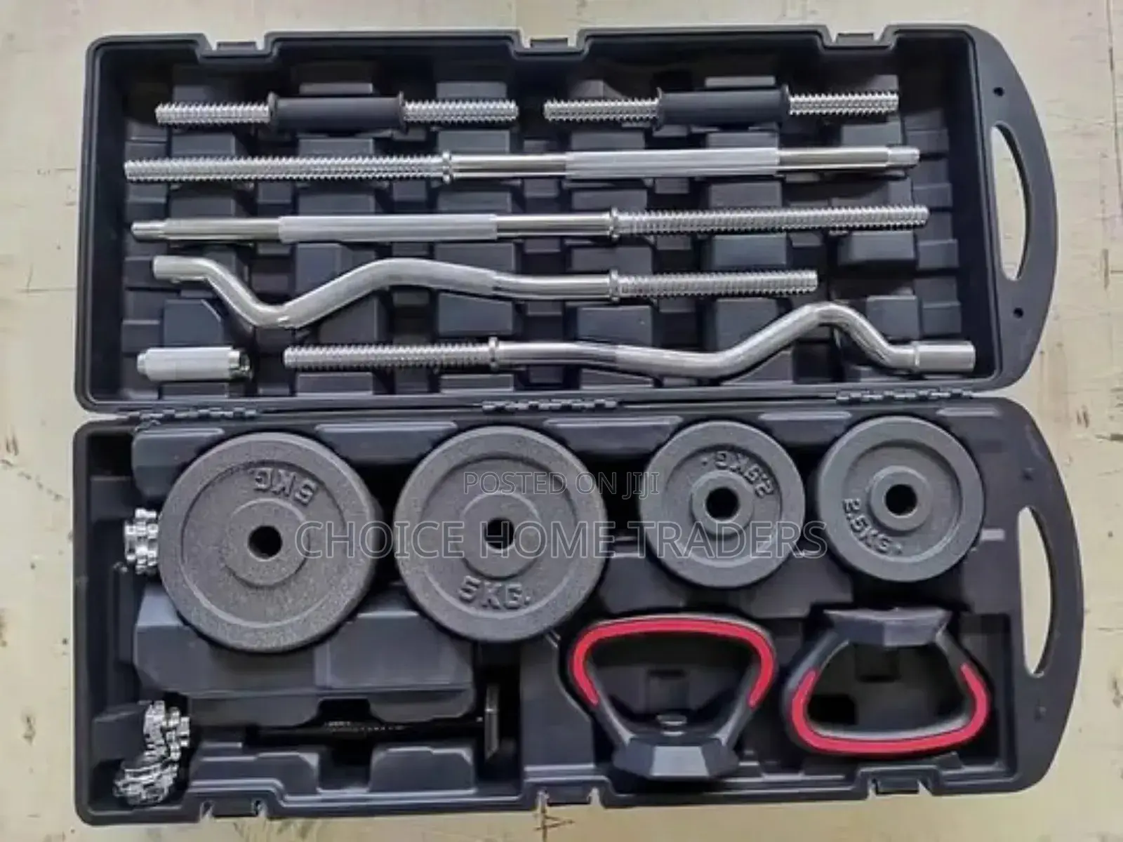 58kh Set Chrome Barbel Dumbell(Kettlebell)