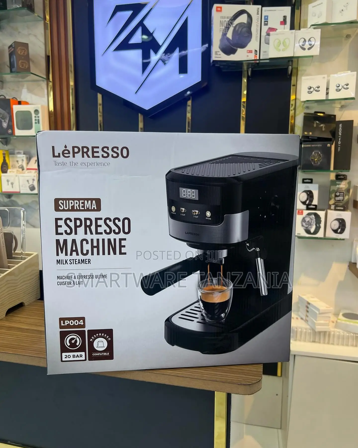 Lepresso Suprema Espresso Coffee Machine Milk Steamer 1100w Drip Tray