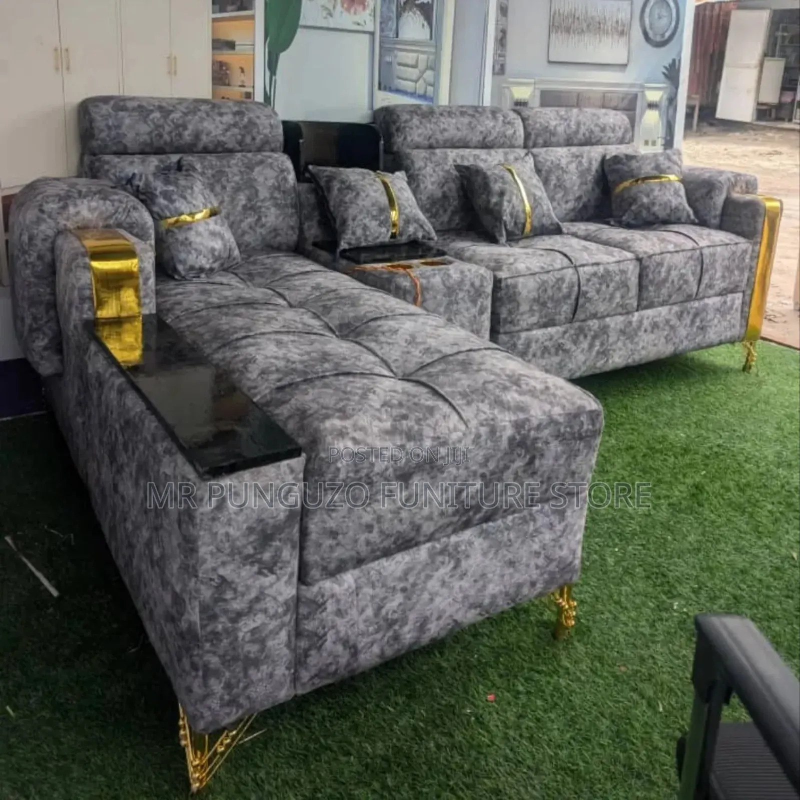 Sofa Set Ya L Shape Kijivu