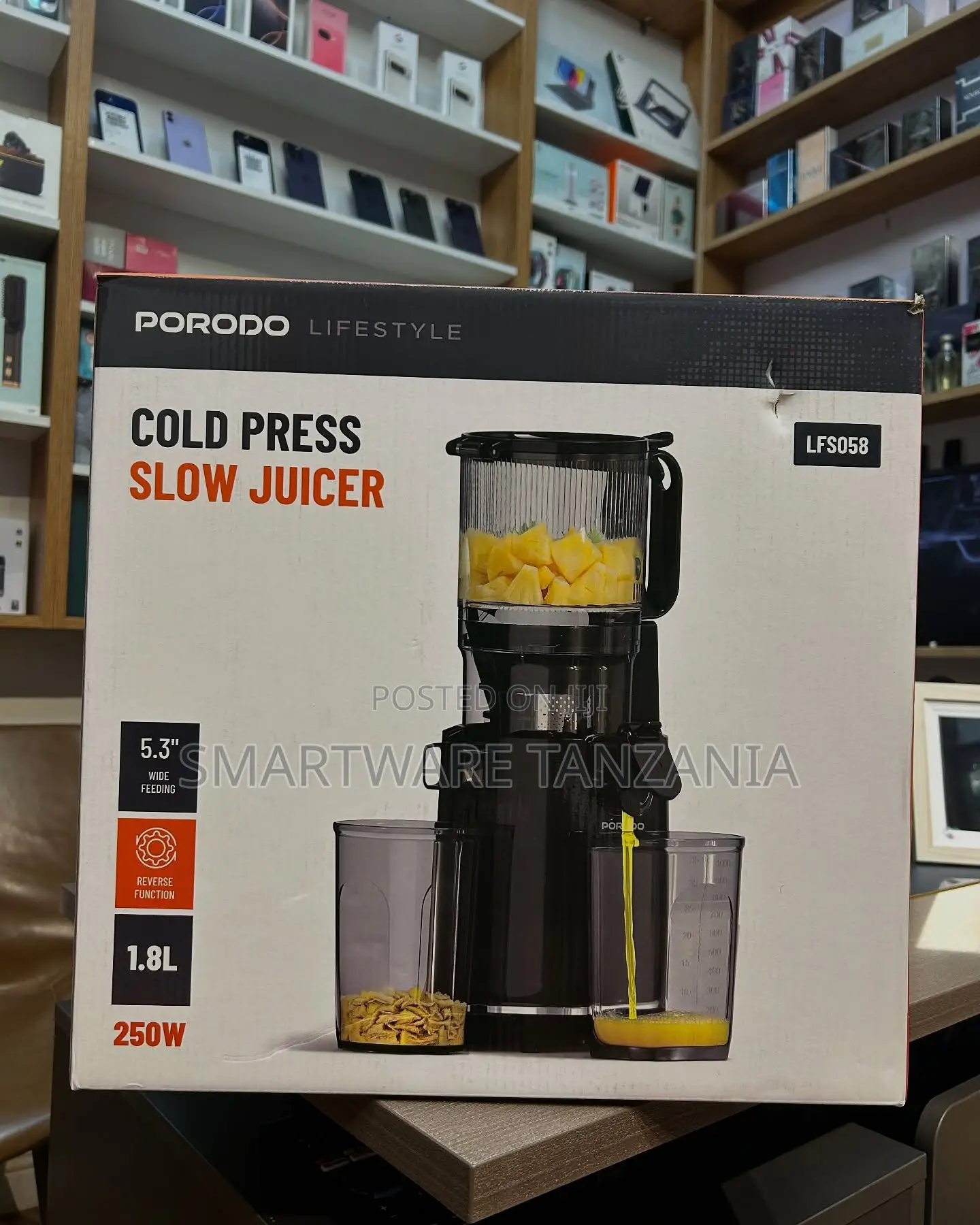 Porodo Lifestyle Slow Juicer 250w Copper Motor, Uk Plug, Cold Press