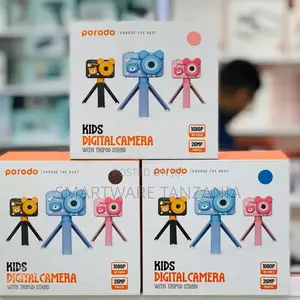Porodo Lifestyle Kids Flip Digital Camera With Tripod Stand, 12mp