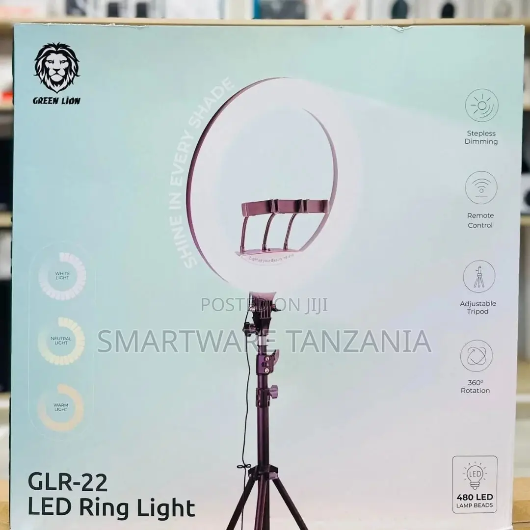 Ring Light (22 Inch) With Mini Phone Holder for Stabilization Phone