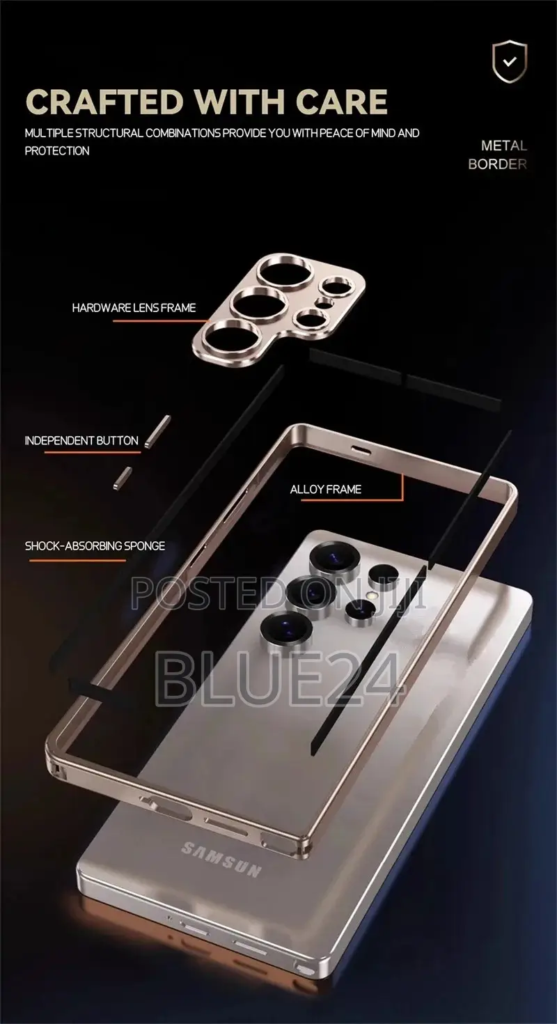 Aluminium Alloy Frame Bumper Case for Samsung Galaxy S24 Plus