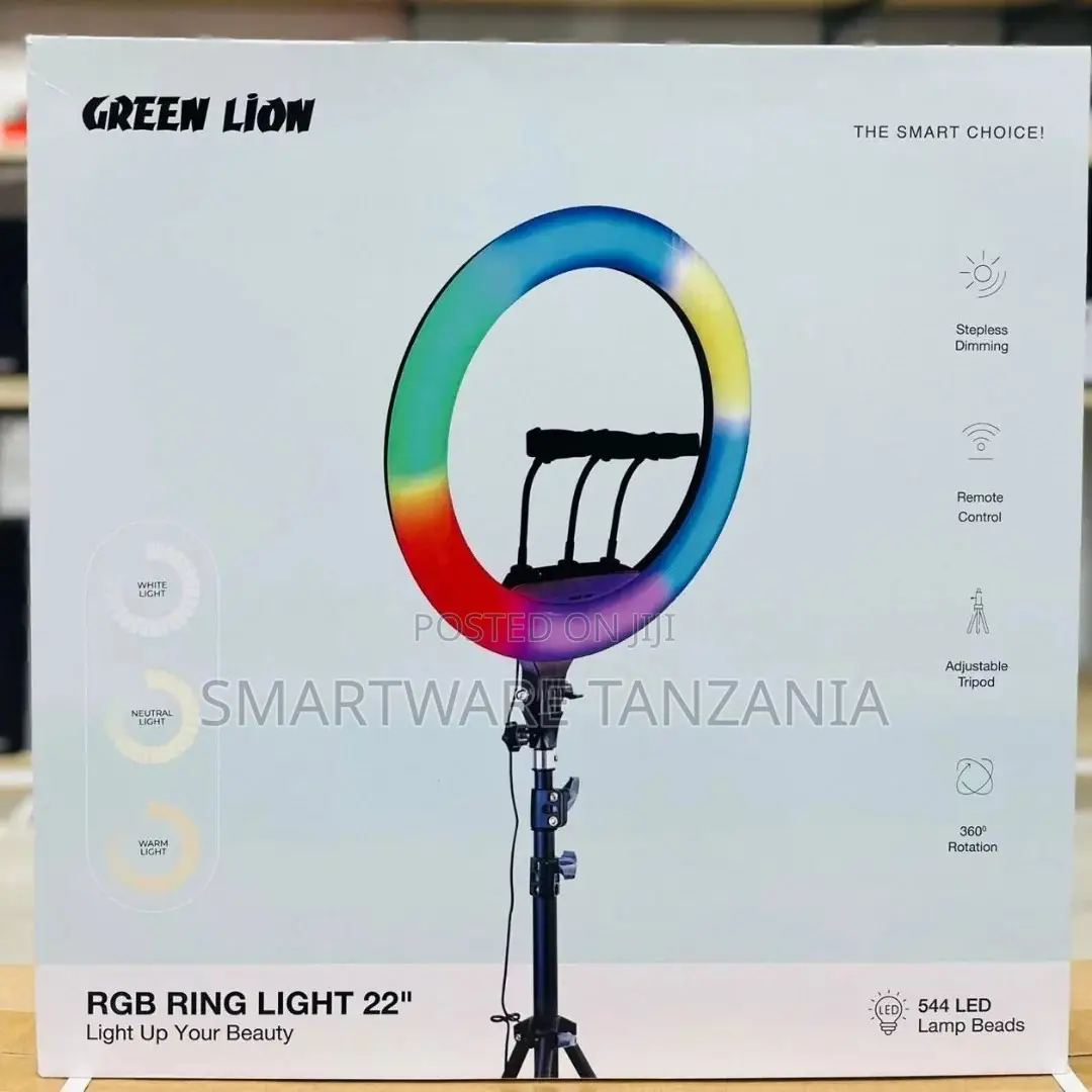 Ring Light, Tripod Stand 22 Inch RGB R 25 RGB Modes Bi-Color