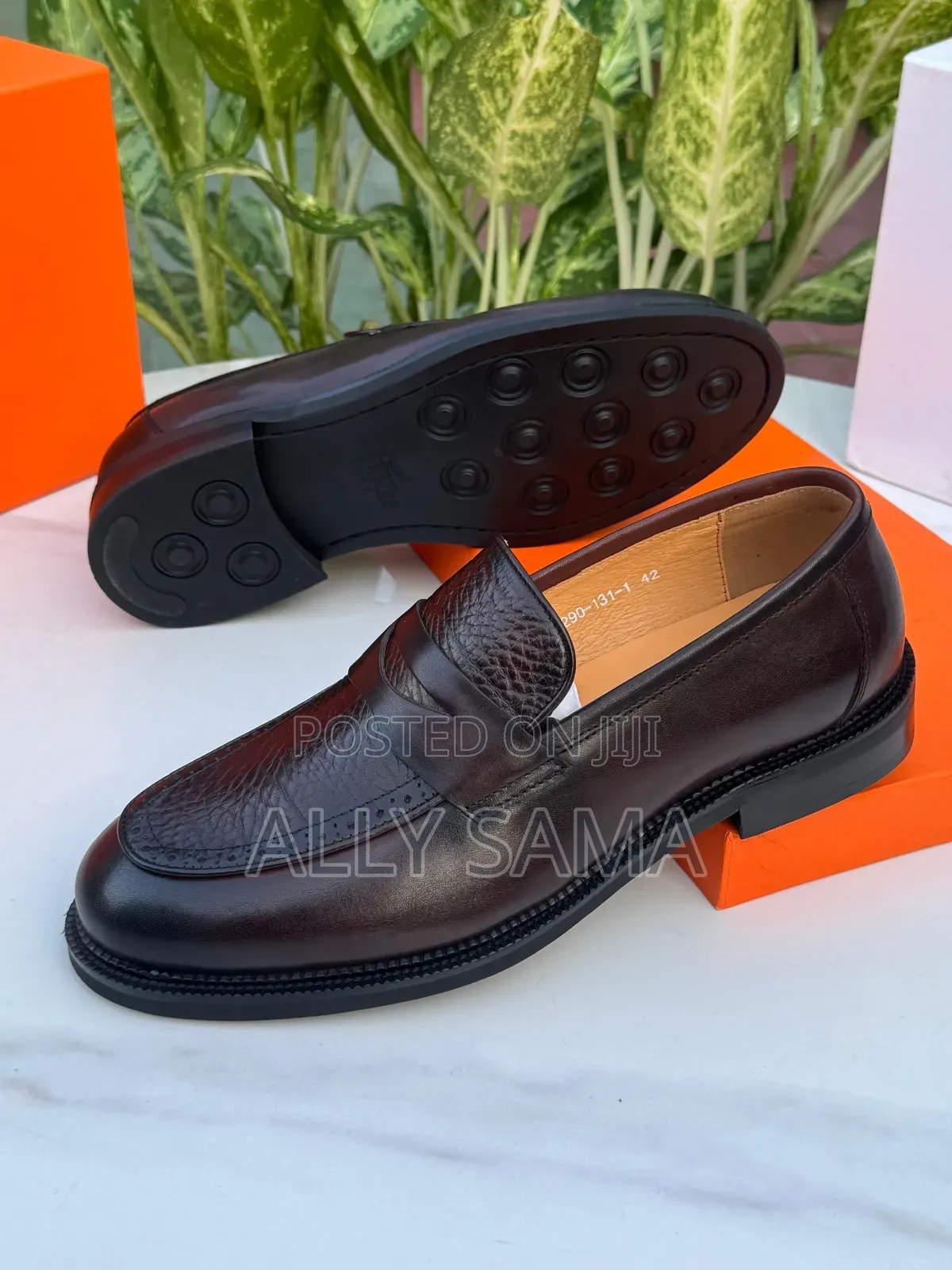 Mens Loafers Full Black Material Leather
