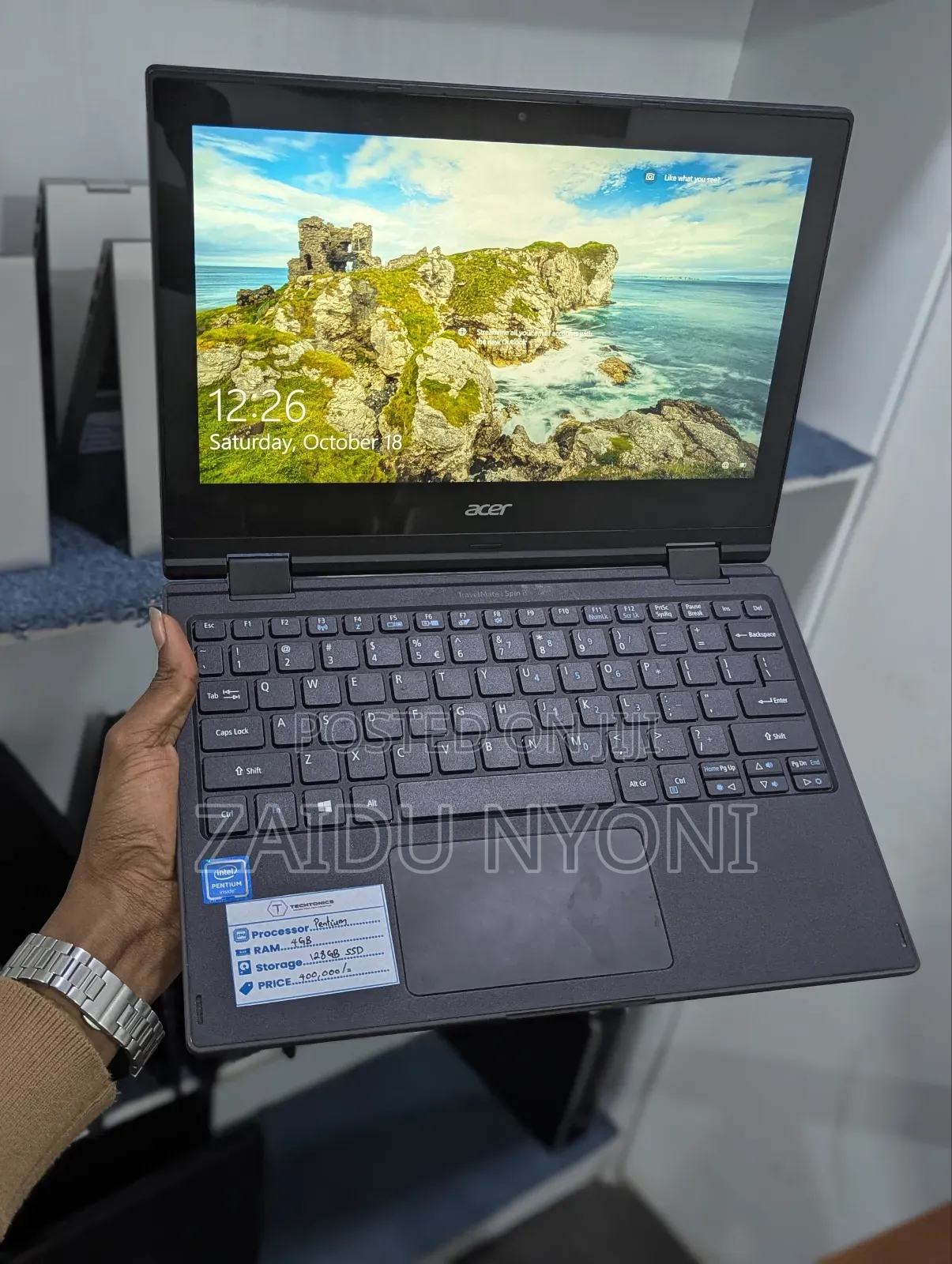New Laptop Acer TravelMate Spin B1 4GB Intel SSD 128GB
