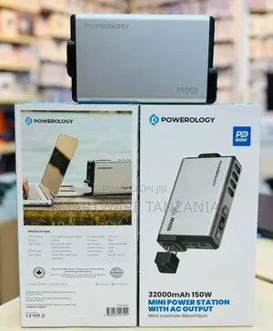 Powerology Mini Power Station With Ac Output 150w 32000mah Pd 100w