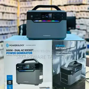 Powerology 120000mah Portable Power Generator Fast Charging 384wh 600w