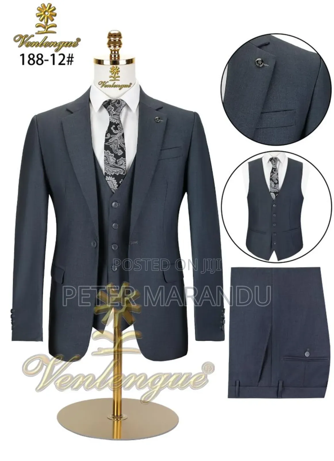 Brand Vanlenque Suits Mens