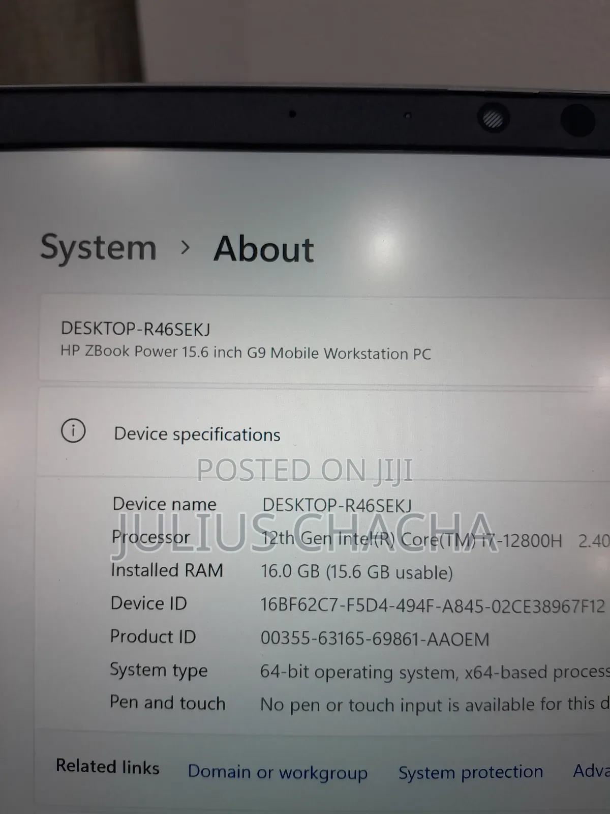 Laptop HP ZBook Power G9 I7 16GB Intel Core I7 SSD 1T