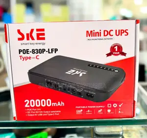 Ske Poe-830p-LFP Mini Dc Ups With 20000mah Power Bank
