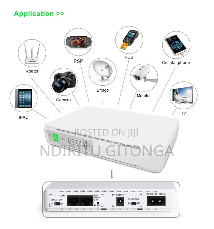 8800mah Ups 9v 12v Dc Uninterruptible Power Supply With Usb5v Dc12v/9v
