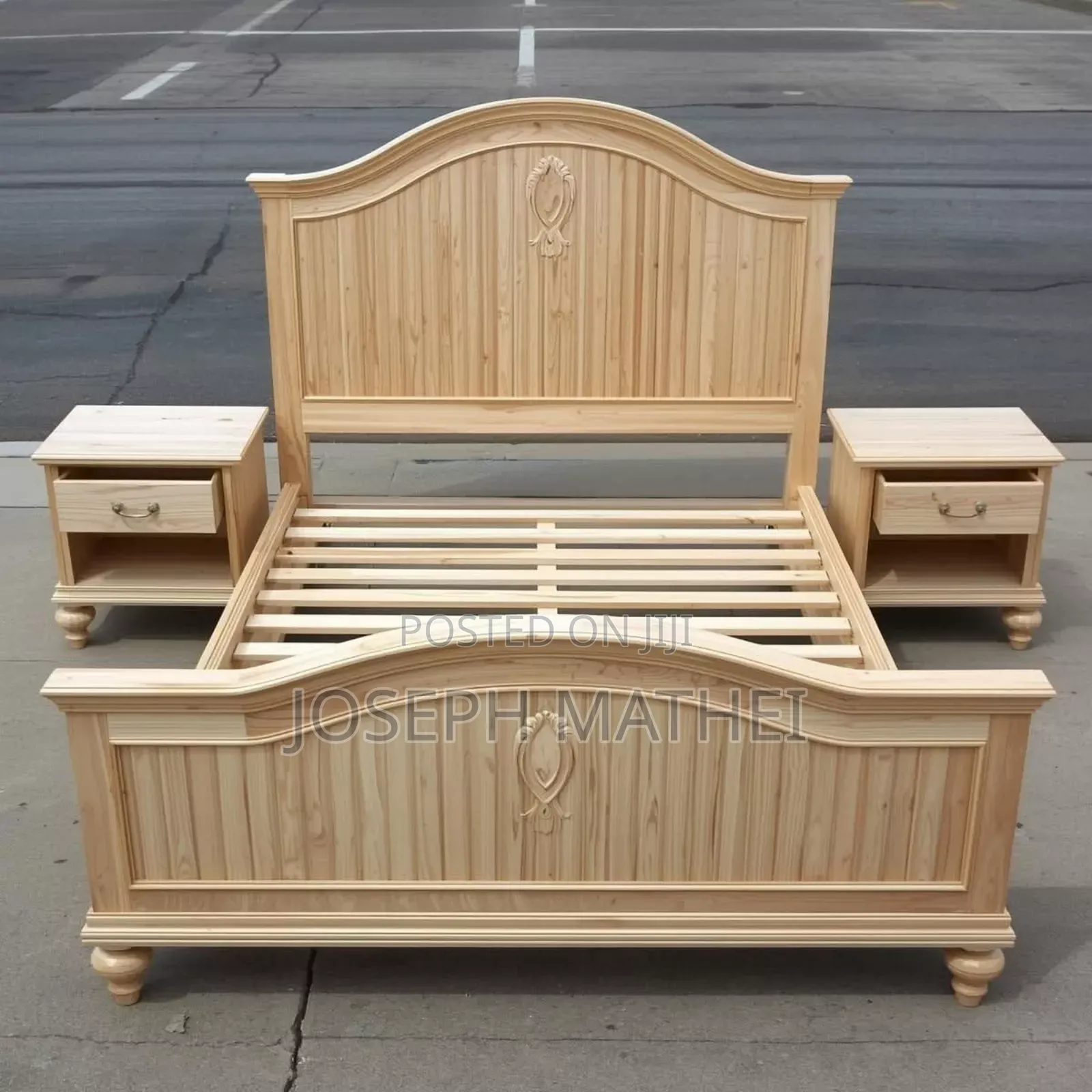 Bed Frem Wood and Bed Side 2