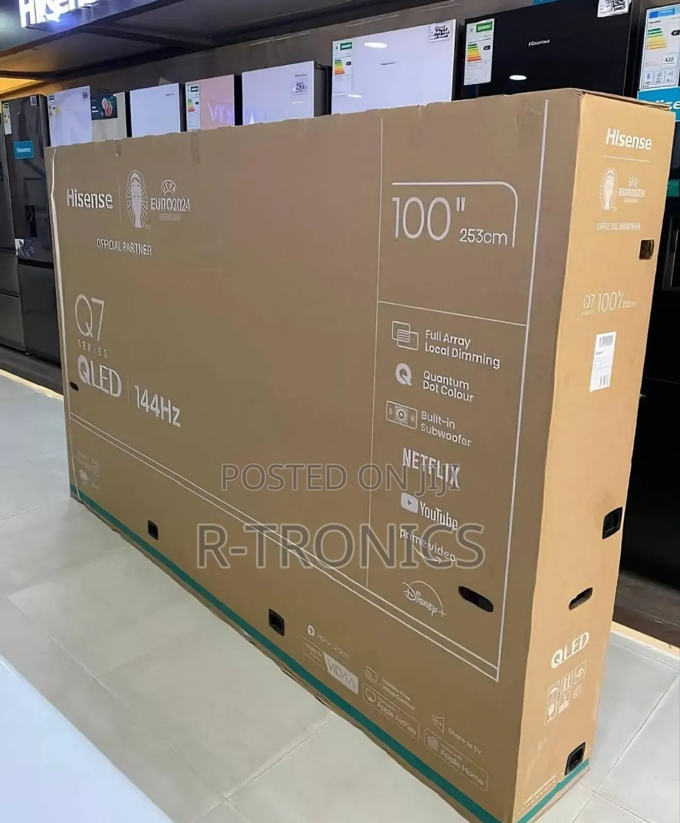 Hisense 100 Inch Qled Smart Tv With Netflix, Youtube 144hz 100q7n
